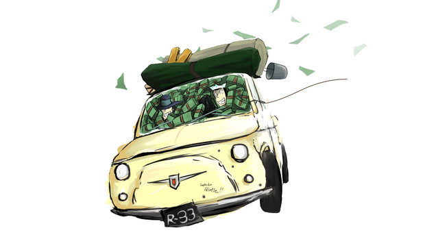 Fiat 500 ルパン仕様 クラッシュ さんのイラスト ニコニコ静画 イラスト