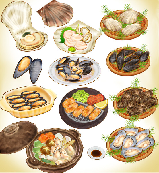 牡蠣 ニコニコ静画 イラスト