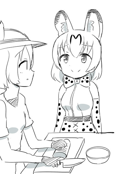 野菜を切る空気だったので出てきたサーバルちゃん ケム さんのイラスト ニコニコ静画 イラスト