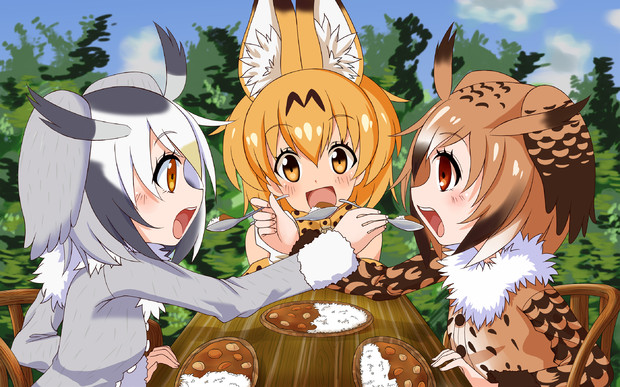 完璧なタイミングでカレーを食べるサーバルちゃん Jeff17 さんのイラスト ニコニコ静画 イラスト