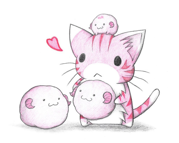 ピンクヒツジとにゃんこ わにねこwithくまこ さんのイラスト ニコニコ静画 イラスト