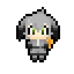 ハシビロコウちゃん（ドット絵）