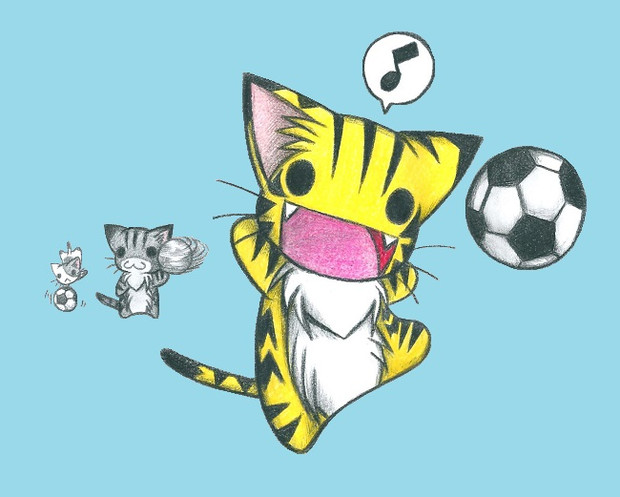 サッカーにゃんこ わにねこwithくまこ さんのイラスト ニコニコ静画 イラスト