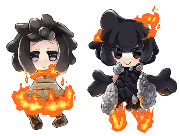 木炭石炭擬人化透過素材 さんのイラスト ニコニコ静画 イラスト
