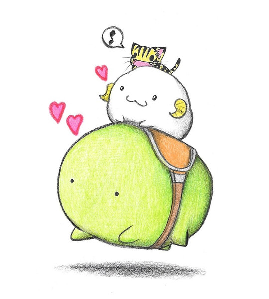 カエルに乗る獣達 わにねこwithくまこ さんのイラスト ニコニコ静画 イラスト