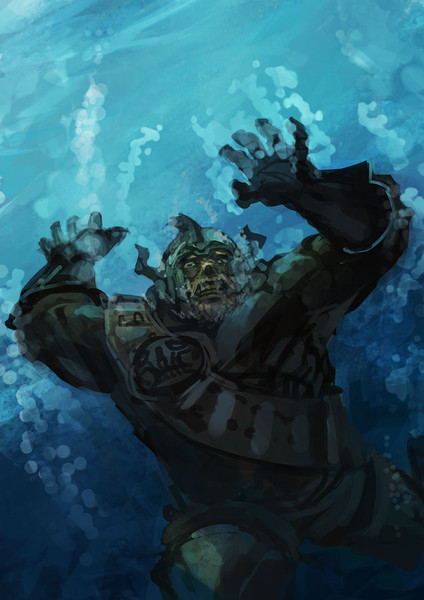 Sw2 0リプレイ絵3 海中戦 溺れドワーフ 黒ドラ さんのイラスト ニコニコ静画 イラスト