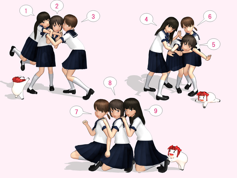 Mmd絡みポーズ Nicosub静画