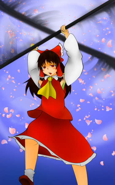 長すぎるお祓い棒を振り回してほしい Raven709 さんのイラスト ニコニコ静画 イラスト