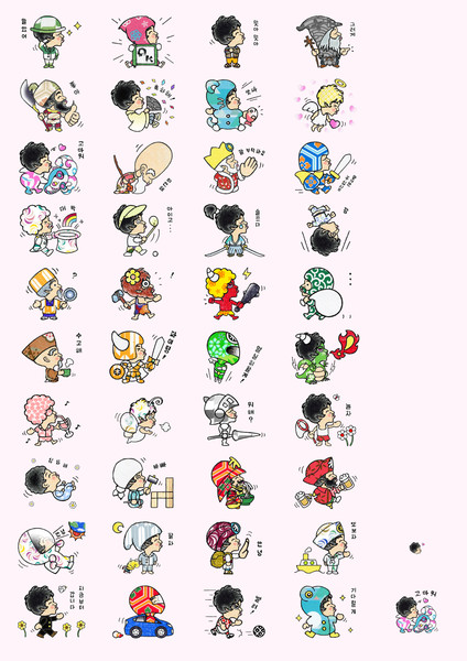 ＜LINE スタンプ＞(韓国語)ふとぅし君 3