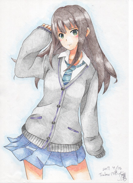 色鉛筆で渋谷凛 おーたか さんのイラスト ニコニコ静画 イラスト