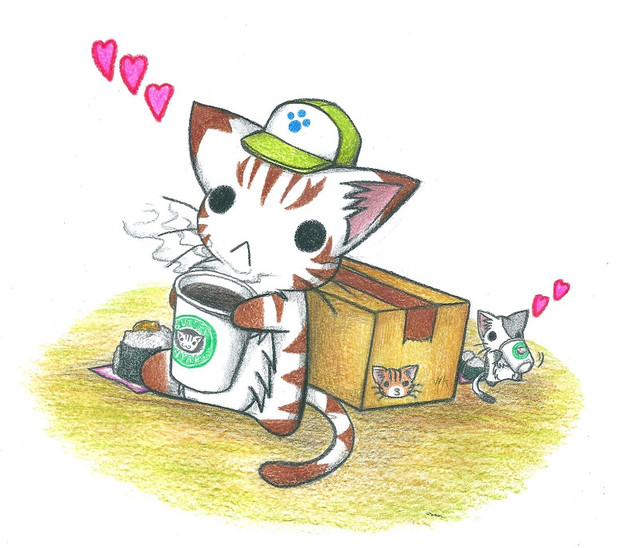 配達休憩にゃんこ わにねこwithくまこ さんのイラスト ニコニコ静画 イラスト