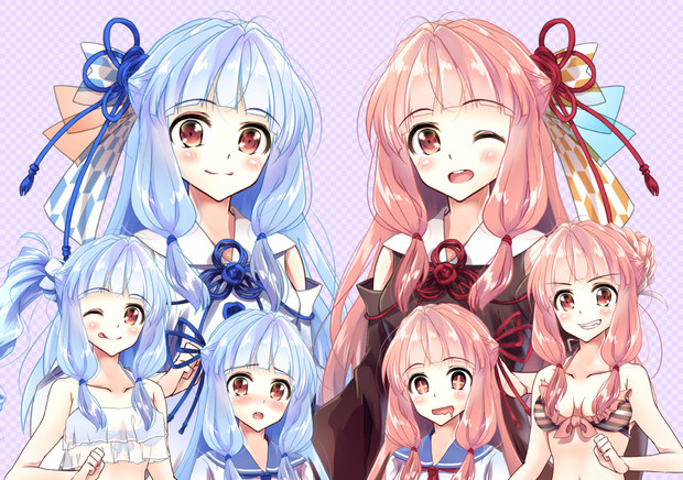 琴葉姉妹立ち絵素材配布 制服 水着つき Sii さんのイラスト ニコニコ静画 イラスト