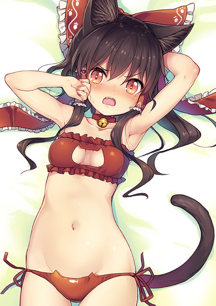 猫ランジェリー霊夢 Halki さんのイラスト ニコニコ静画 イラスト