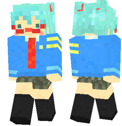 Minecraft 初音ミク の スキンサンプル ディープスカイ いちこ さんのイラスト ニコニコ静画 イラスト