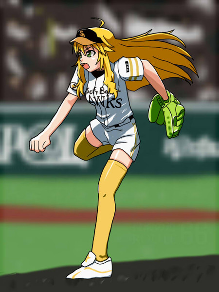 アイマスｘパリーグ 見事なフォームで始球式をこなす星井美希 きのどくｐ 異固闇船長 さんのイラスト ニコニコ静画 イラスト