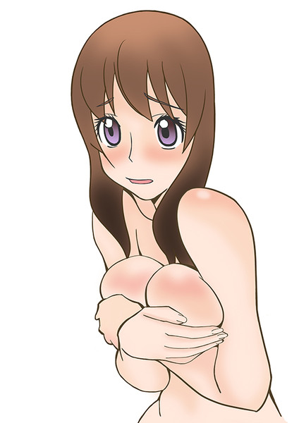 おっぱい（手ブラ）の落書き