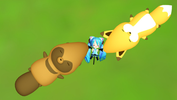 タヌキとキツネと謎ちゃん しょの2 / いぬえんどぅ さんのイラスト ニコニコ静画 (イラスト)