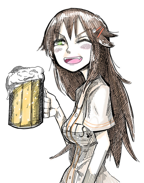 祝杯をあげる姫川友紀 電気ウサギ さんのイラスト ニコニコ静画 イラスト