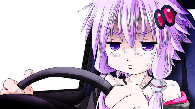 車を運転するゆかりさん素材