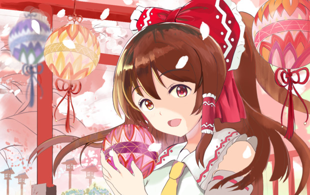 春といえば霊夢ですね。