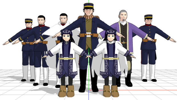 杉元一味配布開始します 金カムmmd Karota さんのイラスト ニコニコ静画 イラスト