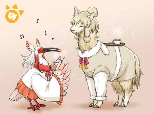 トキさんとアルパカさん 獣道 さんのイラスト ニコニコ静画 イラスト