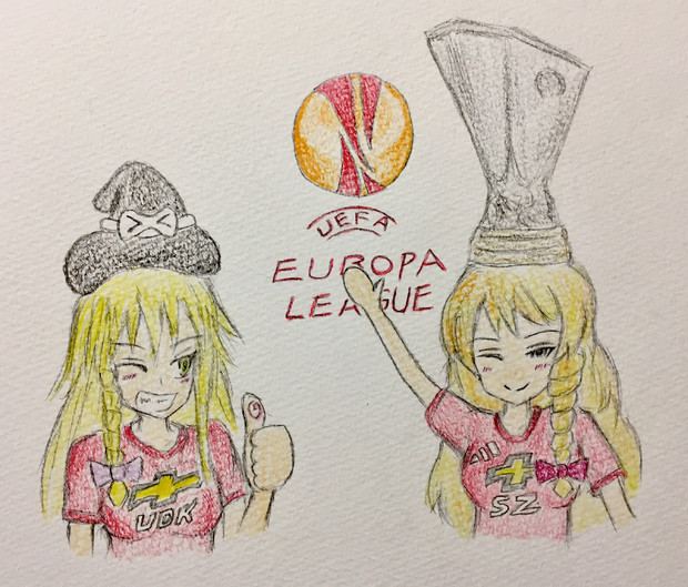 ヨーロッパリーグ優勝を成し遂げ歓喜するSZ姉貴とマンUDK