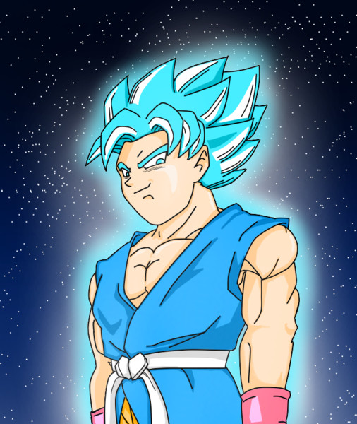 デジタル原画風スーパーサイヤ人ゴッドｓｓ 孫悟空 梨の空ｓｈ さんのイラスト ニコニコ静画 イラスト