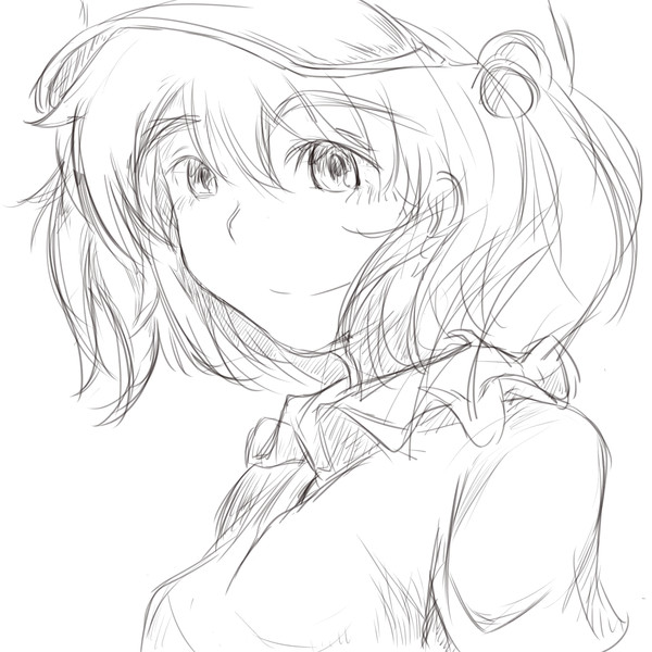 にとり髪もさもさの練習 Cactas さんのイラスト ニコニコ静画 イラスト