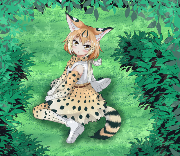 かばんちゃんがエクストラサーバルちゃんにエンカウントした ミトナユタ さんのイラスト ニコニコ静画 イラスト