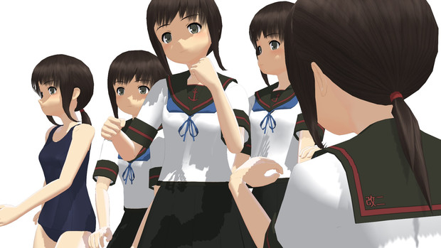Mmd艦これ 吹雪に更にイタズラしたったｗｗｗ モデル配布 再開 ヒメシノ 従業員 さんのイラスト ニコニコ静画 イラスト