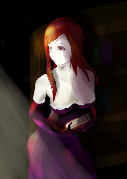 古龍の書を探るルシファー姉貴