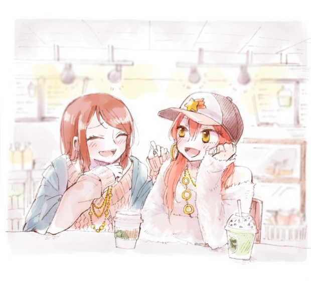 美嘉と加蓮のガールズトーク ゆいか さんのイラスト ニコニコ静画 イラスト