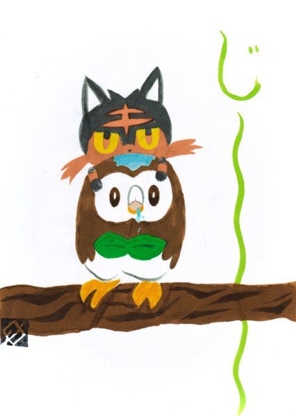 もどき ニャビーとモクロー だだ丸 新食感もちふわ さんのイラスト ニコニコ静画 イラスト