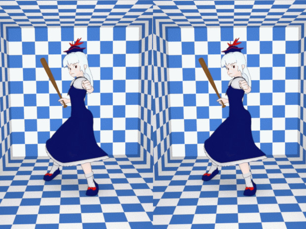 殴りかかってくる慧音先生をステレオにしてみた 首振りp さんのイラスト ニコニコ静画 イラスト