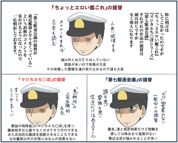 それぞれの提督について みもふ さんのイラスト ニコニコ静画 イラスト