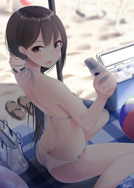 「背中塗ってくれる？」