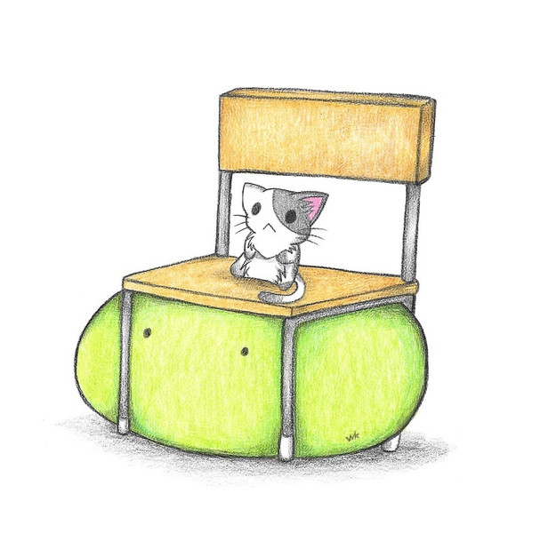 椅子に隠れるカエル わにねこwithくまこ さんのイラスト ニコニコ静画 イラスト