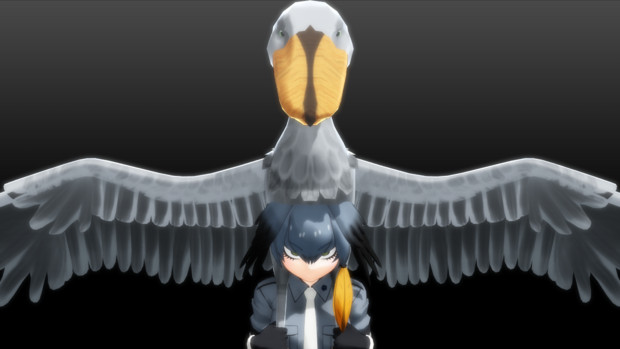 ハシビロコウ Mmdけもフレ Player さんのイラスト ニコニコ静画 イラスト