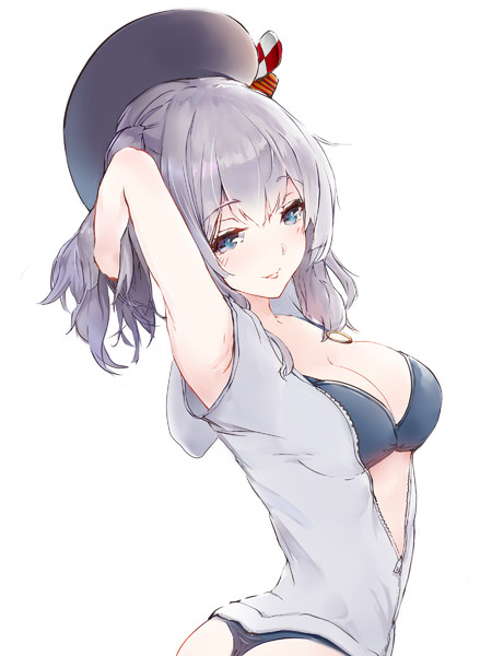 水着パーカー鹿島 ニコニコ静画 イラスト
