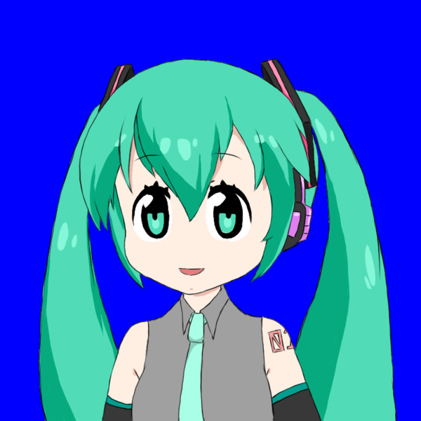 例の顔ミクさん 素材 ほろぅねんど さんのイラスト ニコニコ静画 イラスト