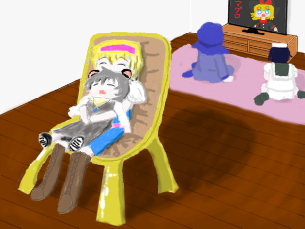 Nynicgとテレビを見る牛乳と小麦粉 うきうさ さんのイラスト ニコニコ静画 イラスト
