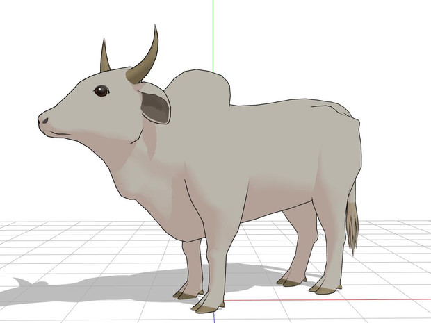 ゼブー コブウシ のモデルを改修 配布再開いたしました 鍋蓋 さんのイラスト ニコニコ静画 イラスト