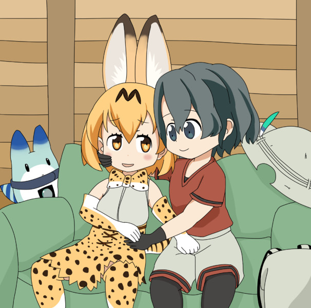 ろっじでくつろぐサーバルとかばん Tenten さんのイラスト ニコニコ静画 イラスト