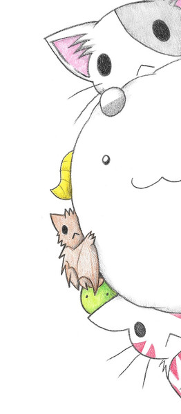 こちらを覗く獣達 わにねこwithくまこ さんのイラスト ニコニコ静画 イラスト