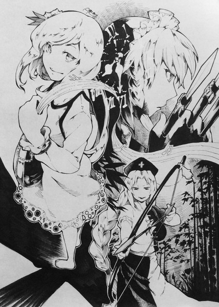 お題 永琳 咲夜 弁々 青空 さんのイラスト ニコニコ静画 イラスト