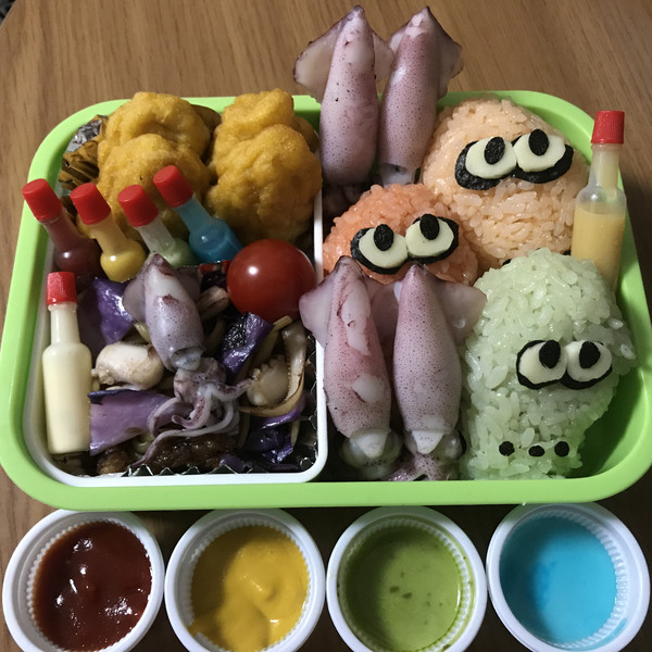 スプラトゥーン弁当を作ってみた たびのしおり さんのイラスト ニコニコ静画 イラスト