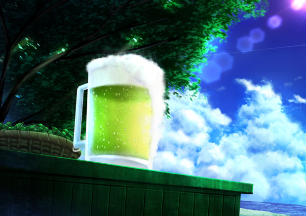 青空 夏 ビール みがた せいじゅ さんのイラスト ニコニコ静画 イラスト