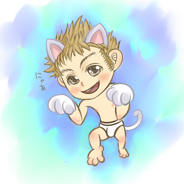 ネコミミ男子のおいでおいでポーズ Halyosy さんのイラスト ニコニコ静画 イラスト
