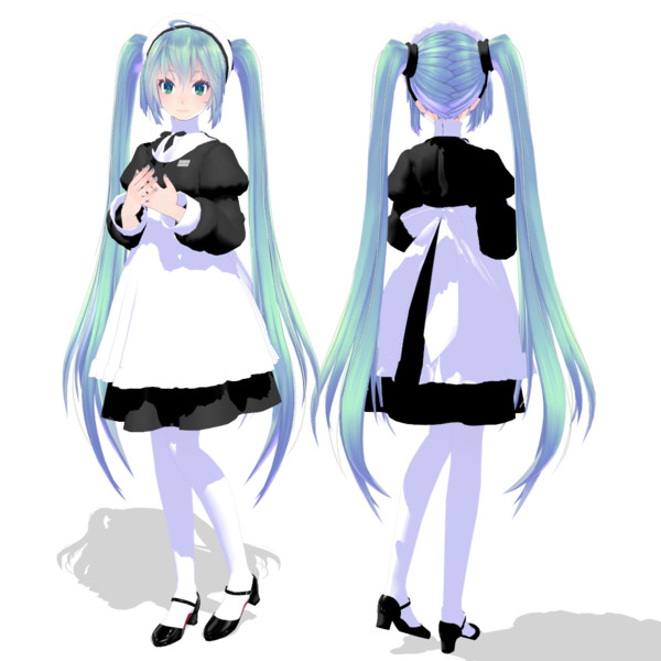 Mmdモデル配布 Tda式初音ミク メイドver トモジロ さんのイラスト ニコニコ静画 イラスト